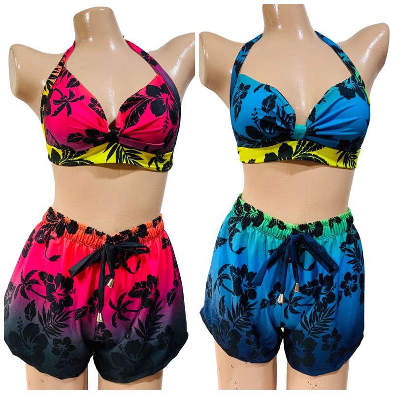 Women's Swimwear Swimsuit Beachwear Summer wear Swimming outfit Bra shorts  terno small-plussize