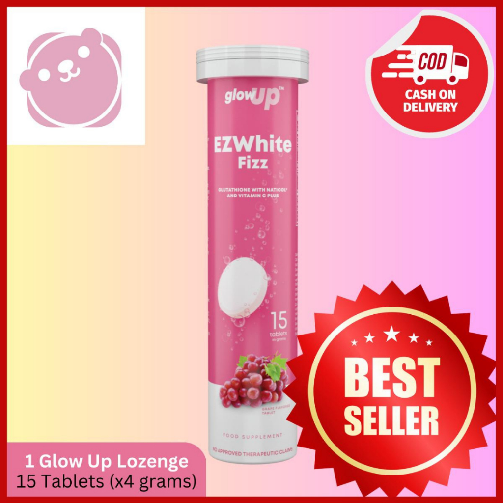 Glow Up GLUTATHIONE EZ WHITE FIZZ TABS with Patented Sakura Extract and