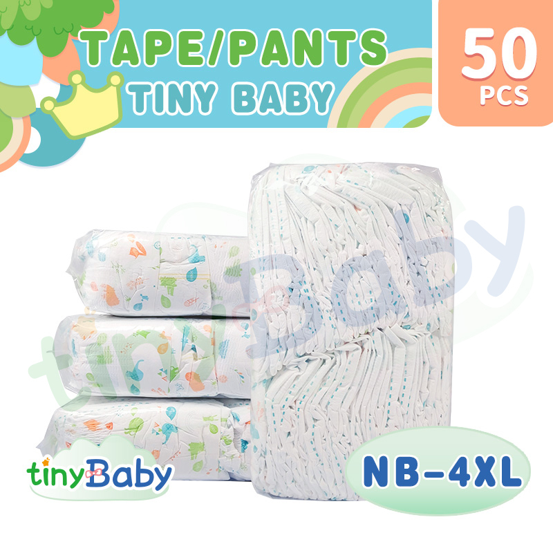 Tiny Baby Diapers Korean Diaper Tape 50pcs Pants Diaper NBXXXXL