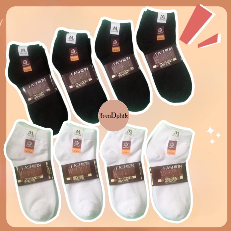 Basic School Office Ankle Socks •Cotton Socks 12pairs | Shopee Philippines