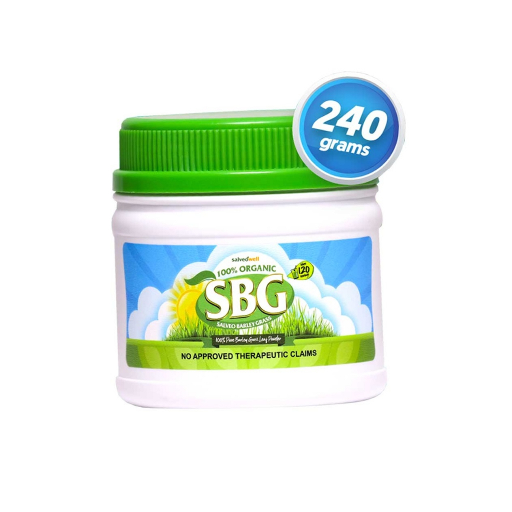 Salveo Barley Grass Powder Original, 240grams bottle Jar up to 120