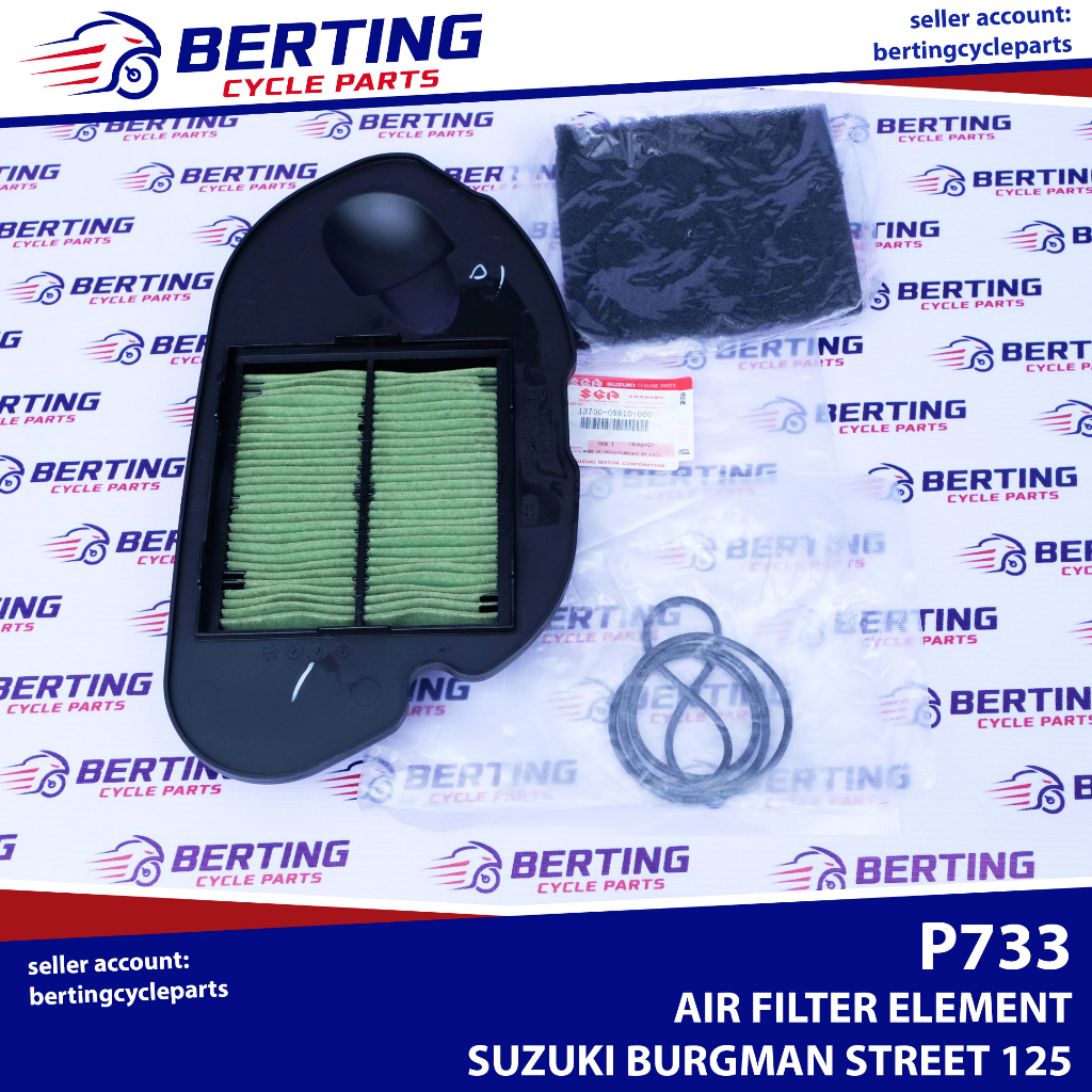SGP AIR FILTER ELEMENT Suzuki Burgman Street 125 Avenis Genuine 13700 