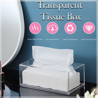 Transparent Paper Towel Holder Countertop Acrylic Tissue Stand