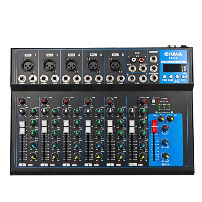 Yamaha 7 channel audio mixer original with sound signal bluetooth usb ...