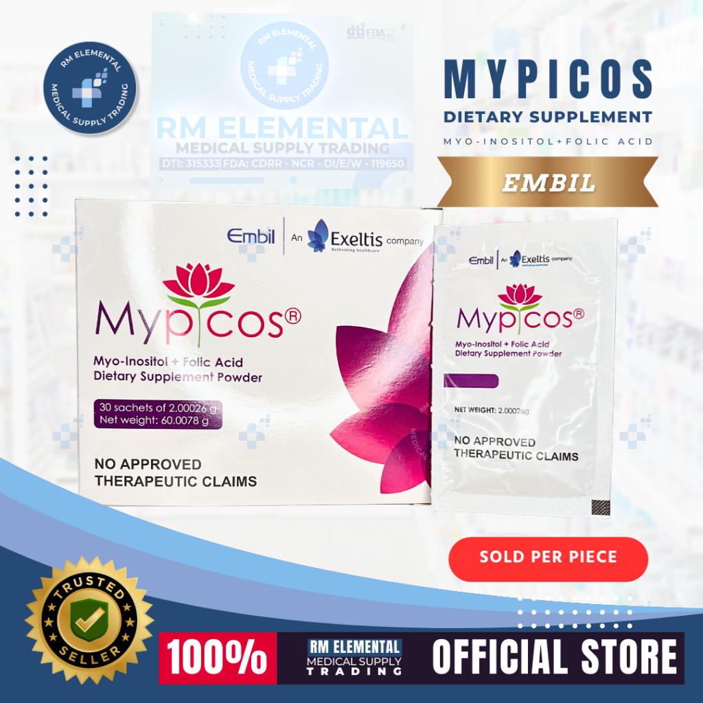 MYPICOS Myo-Inositol + Folic Acid Dietary Supplement Powder 2g (sold ...