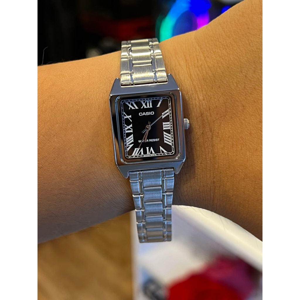 ORIGINAL CASIO Analog Tank Two-toned Ladies Watch LTP-V007SG-9B / CASIO ...