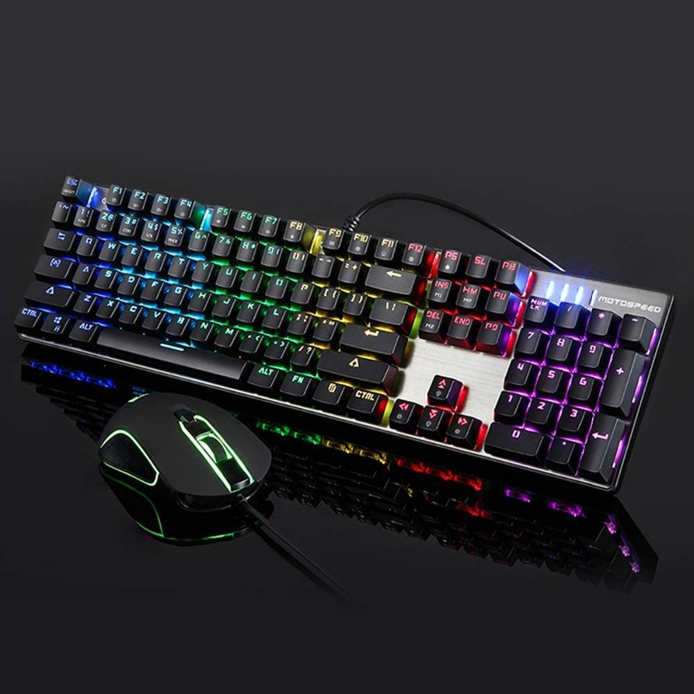Motospeed CK888 Wired Mechanical Gaming Keyboard and Mouse Combo ...