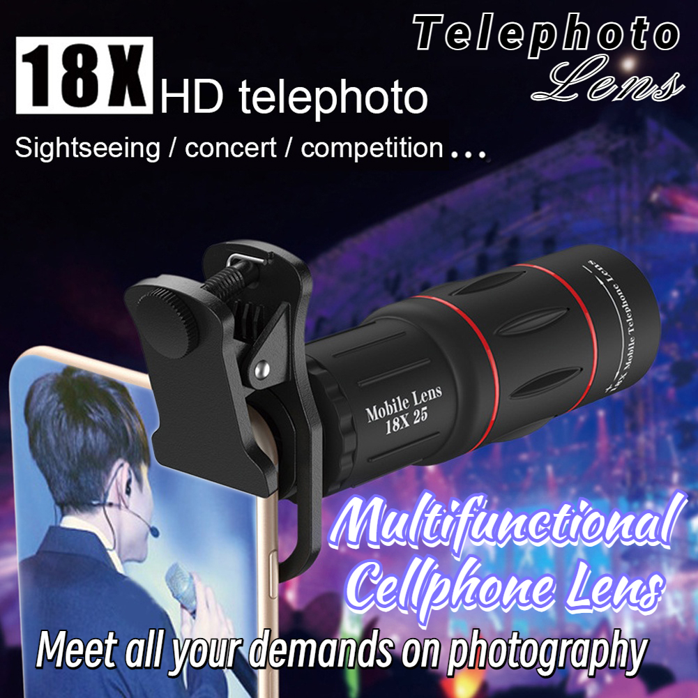 18x25 Telephoto Lens Universal Optical Zoom Angle Mobile Phone Fisheye ...