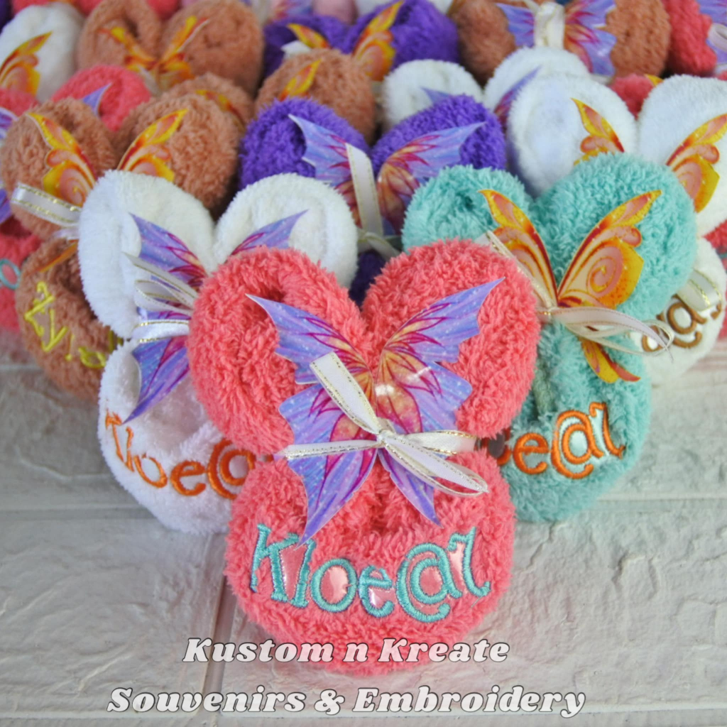 Butterfly Towel Souvenirs Giveaways Personalized Birthday Baptism