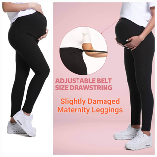 Plus Size Maternity Leggings Adjustable & Stretchable Garter Waist