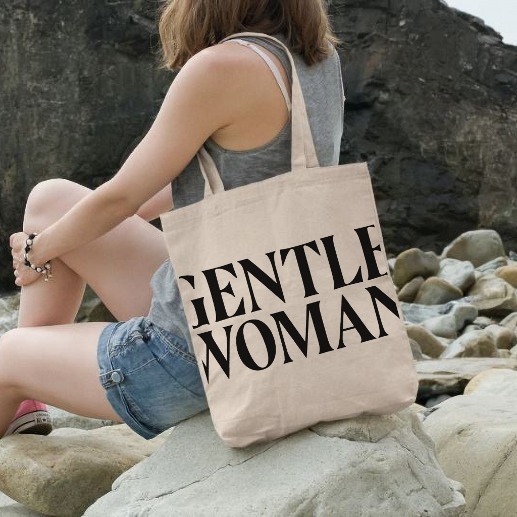 Gentle W0man Design GW Bags Fashion Canvas Tote Bag White Canvas Shoulder Bag Simple