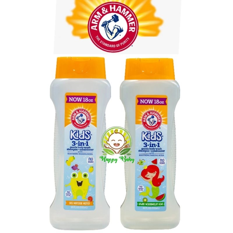 Arm & Hammer Kids 3in1 Gentle Body Wash, Shampoo + Conditioner 532ml
