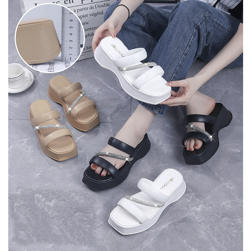 2023 New Arrival Korean summer fashion women high quality wedge slipper