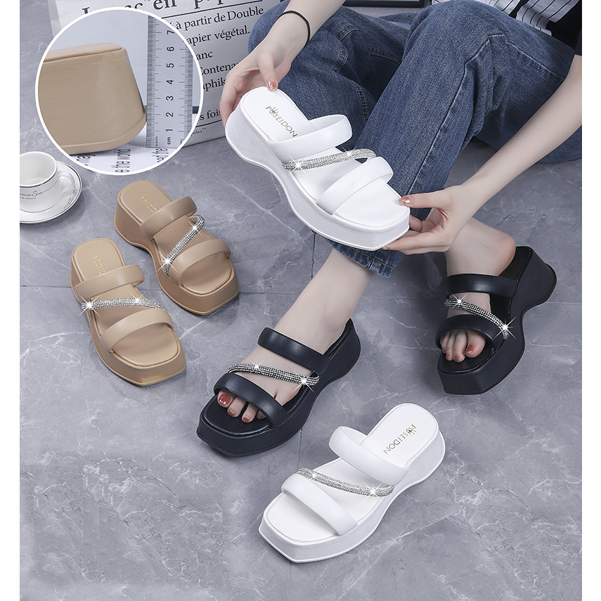 2025 New Arrival Korean summer fashion women high quality wedge slipper