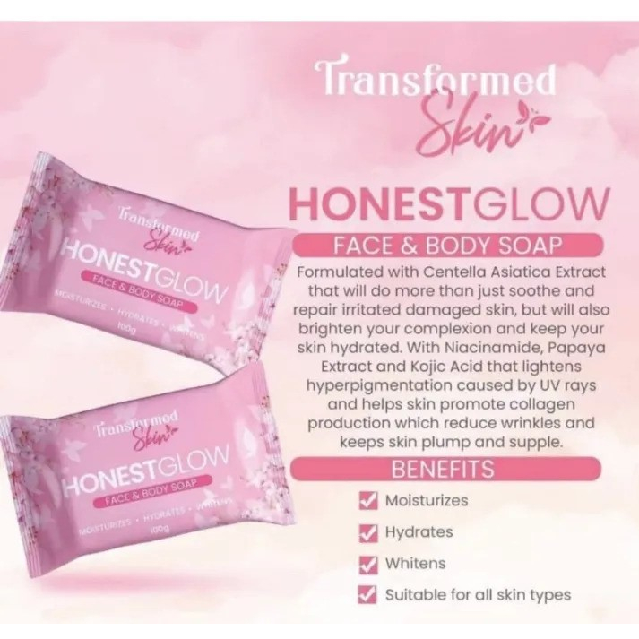 HONEST GLOW TRANSFORMED SKIN FACE & BODY SOAP 100G | Shopee Philippines
