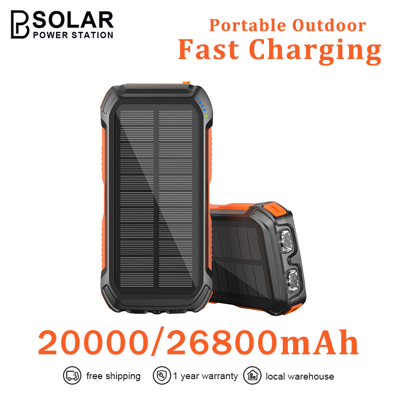 【Solar Power Bank】26800mAh Outdoor IP66 Waterproof Fast Charging