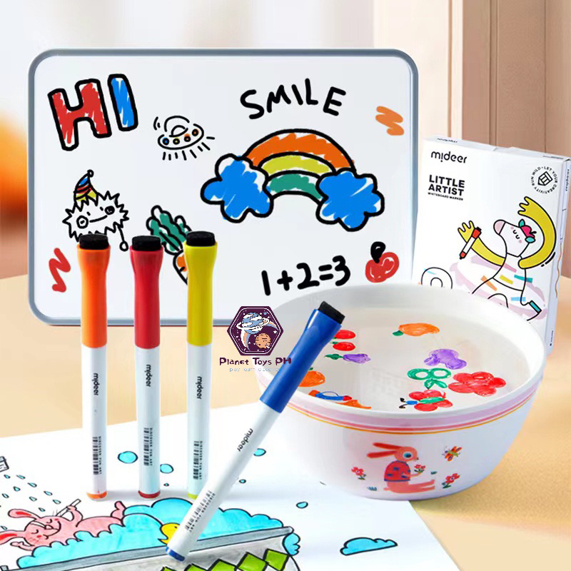 Mideer Imaginative 8 Colors Whiteboard Markers with Eraser for Kids