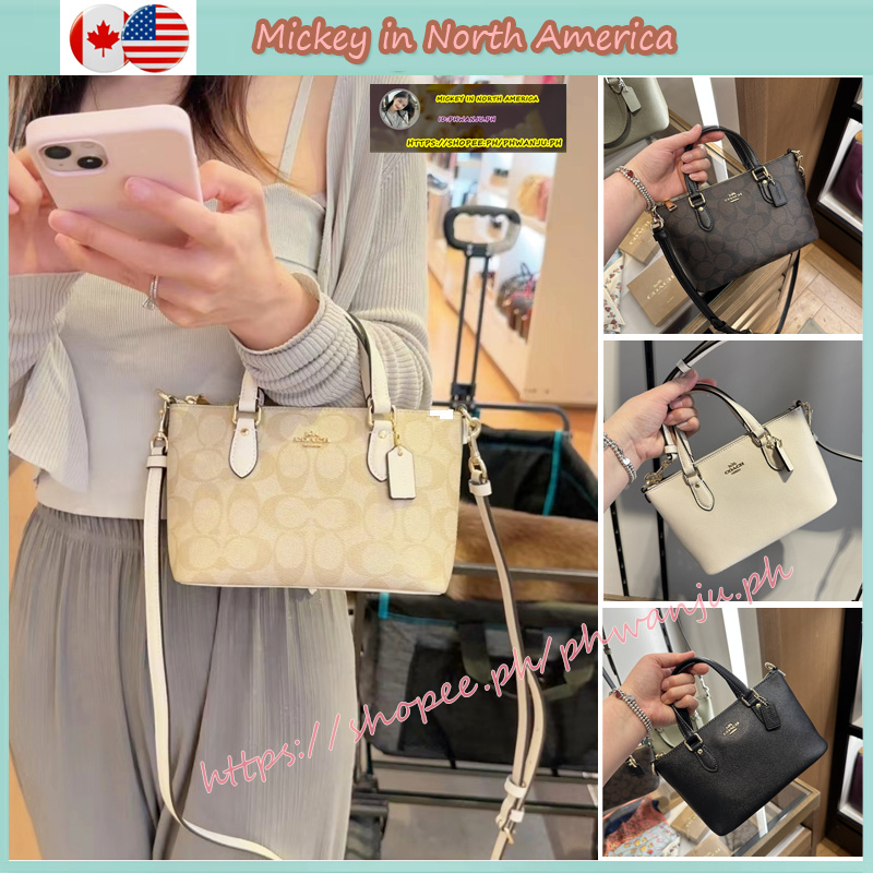 US 100% Original mini Gallery Handbag Zipper Sling Bag Cow Leather Mini ...