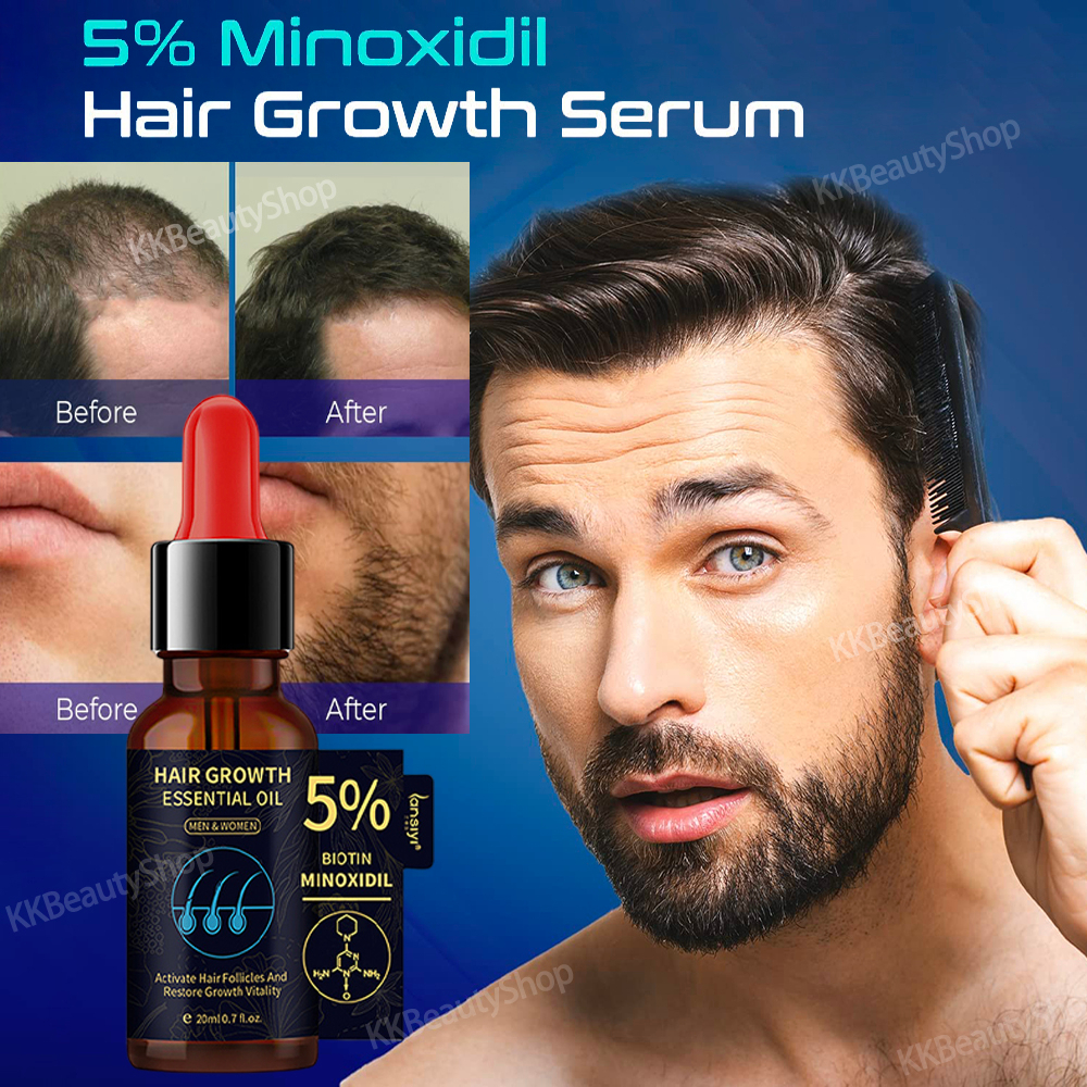 Minoxidil Hair Growth Serum Ginger Hair Essential Oil Beard Grower Anti ...