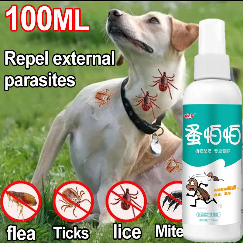 Antiflea And Mite Spray For Pets 100ML Dogs And Cats Lice Killer Dogs