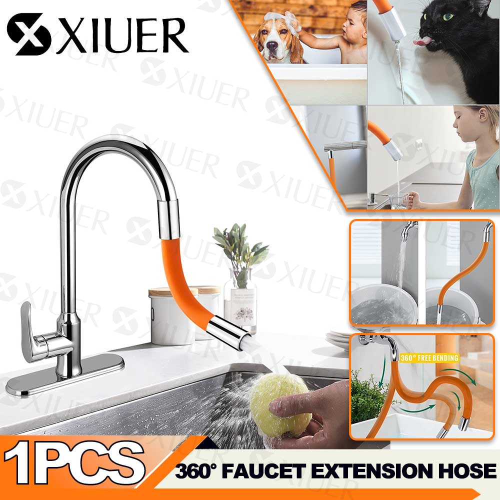 20/30/50CM Water Faucet Extension Hose Universal 360° Rotation Bending ...