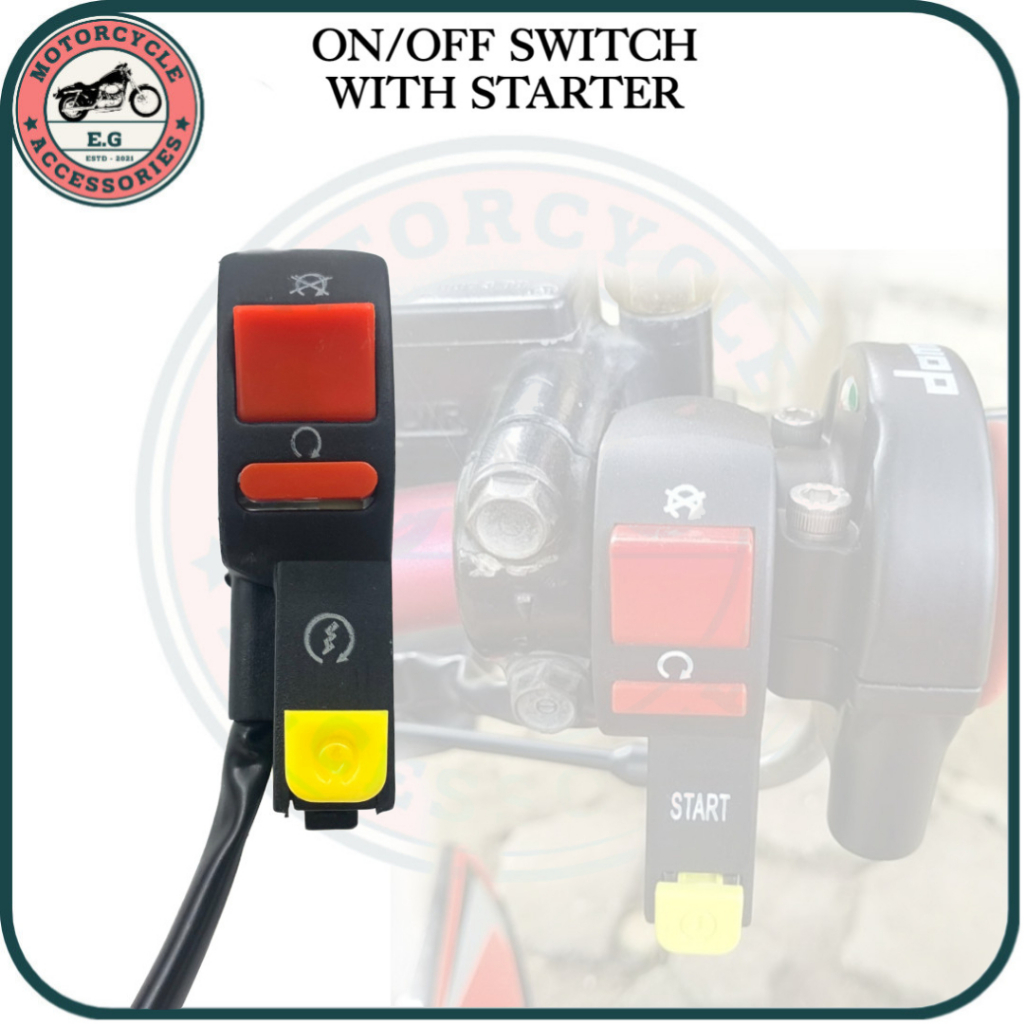 EG Motorcycle On Off Switch With Starter Universal | Shopee Philippines