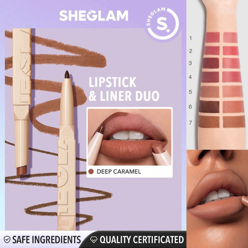 SHEGLAM Glam 101 Lipstick & Liner Duo 1 Most Popular in Makeup