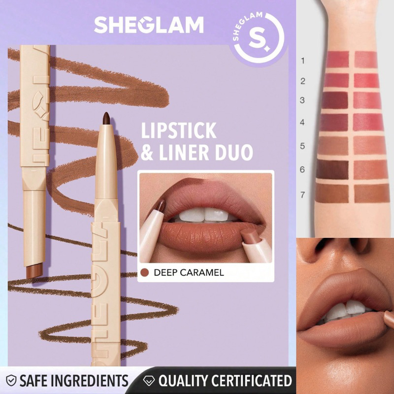 Sheglam Glam 101 Lipstick And Liner Duo 1 Most Popular In Makeup Shopee Philippines 0777