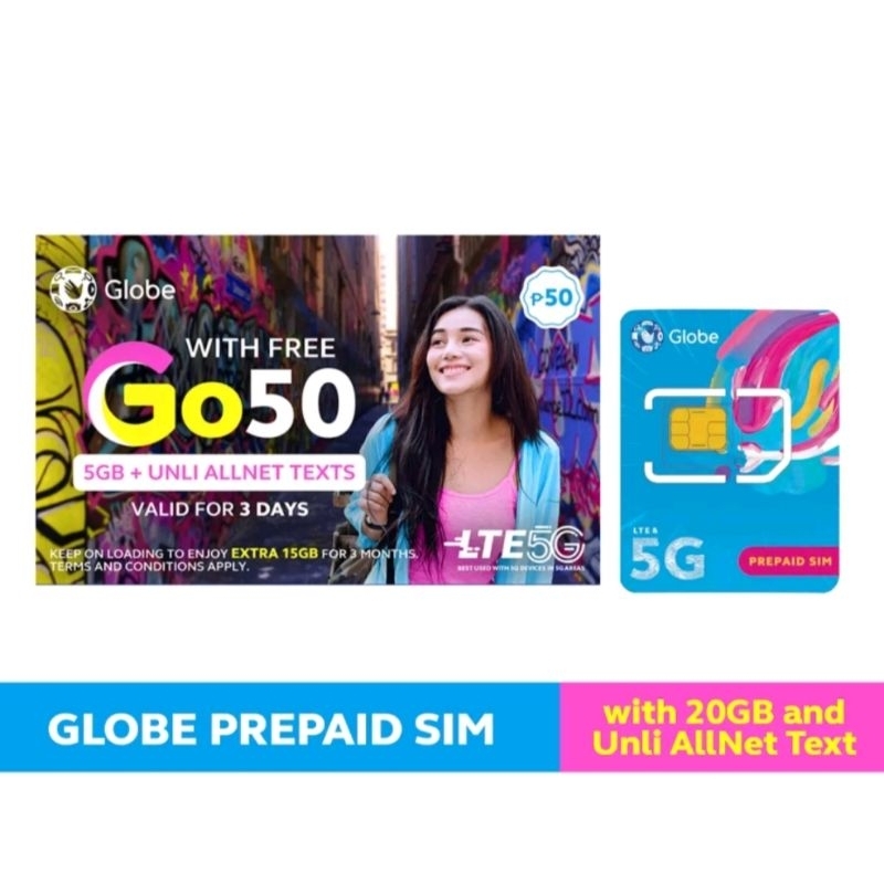 Globe surf 50 deals 5gb