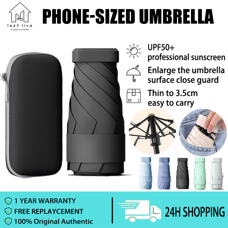 Lazy life Ultralight Mini Uv Protection Umbrella SixFold Umbrella