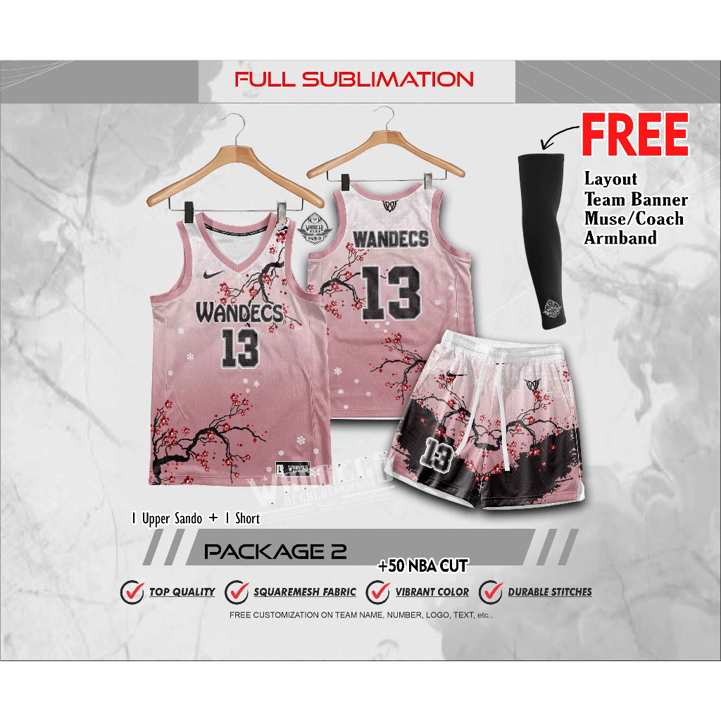 Basketball jersey japan cherry blossom design DriFit Muscle Fit Edition sublimation Jersey