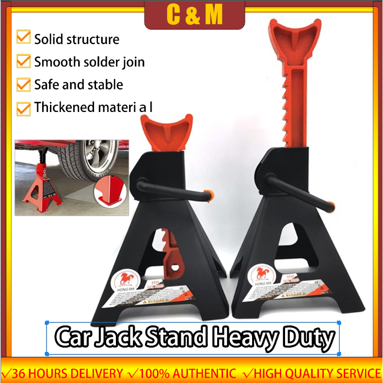1PC Universal Car Jack Stand Heavy Duty 3 Ton Capacity，Slotted Pad