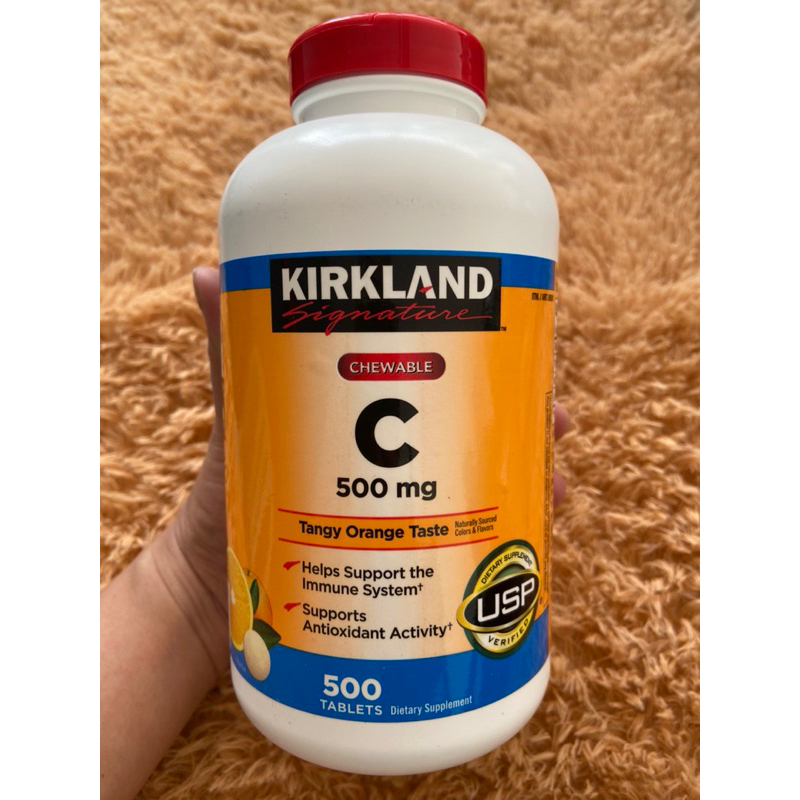 Kirkland Vitamin C 500mg 500 Tablets Chewable with freebie Shopee