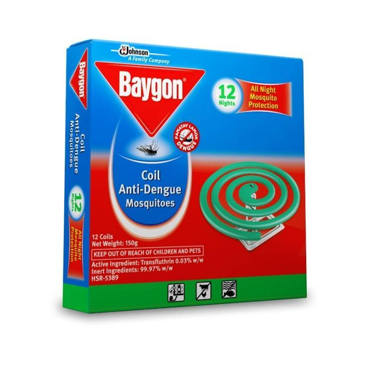 Baygon Mosquito Coil AntiDengue Green 12's Shopee Philippines