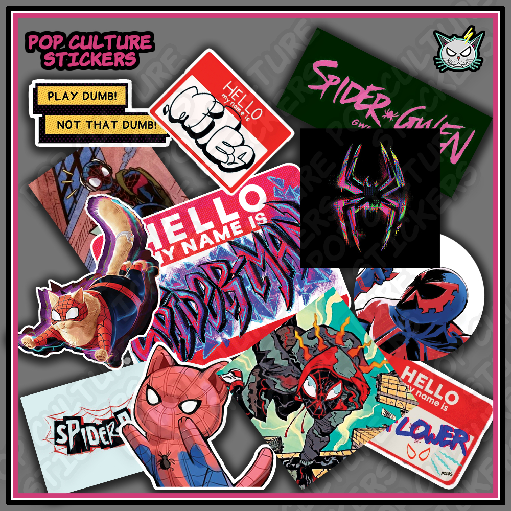 Spider Verse Aesthetic Vinyl Sticker Pack (10pcs) – Matte Waterproof ...