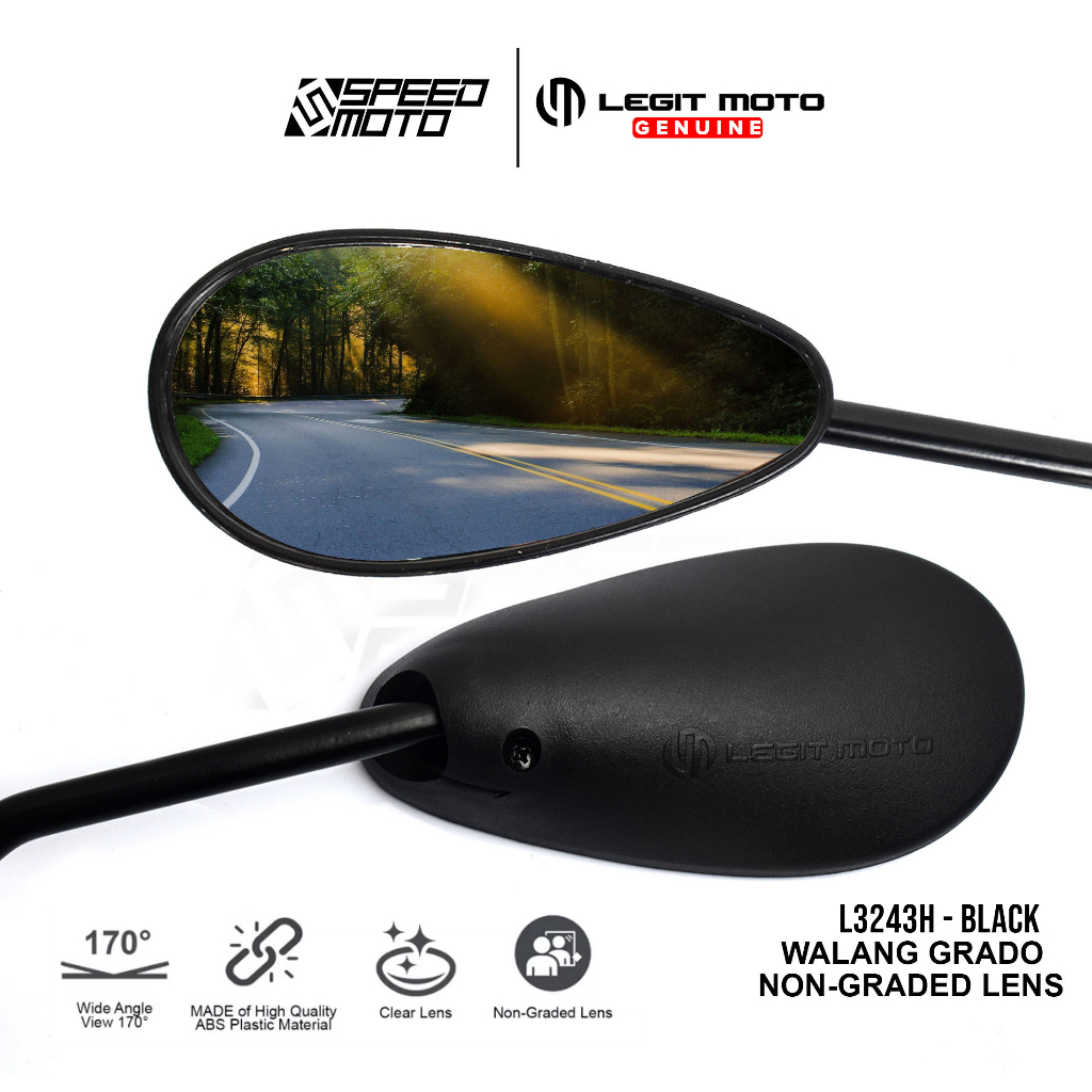 LEGITMOTO ADJUSTABLE HONDA / SUZUKI SIDE MIRROR SHORT STEM L3243H