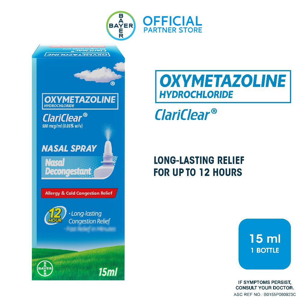 Clariclear Oxymetazoline Hcl 0.05 Nasal Decongestant Spray