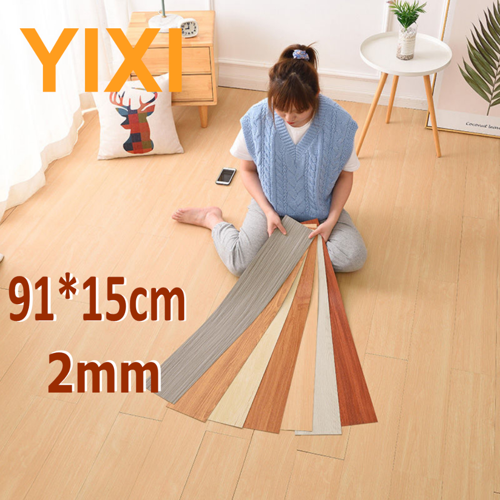 3D Waterproof Vinyl Floor Sticker Self Adhesive PVC Wood Grain Tiles