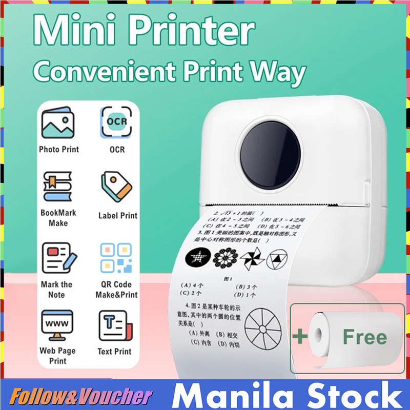 LIOTOG X5 Bluetooth Thermal Printer Mini Printer Sticker Paper Portable