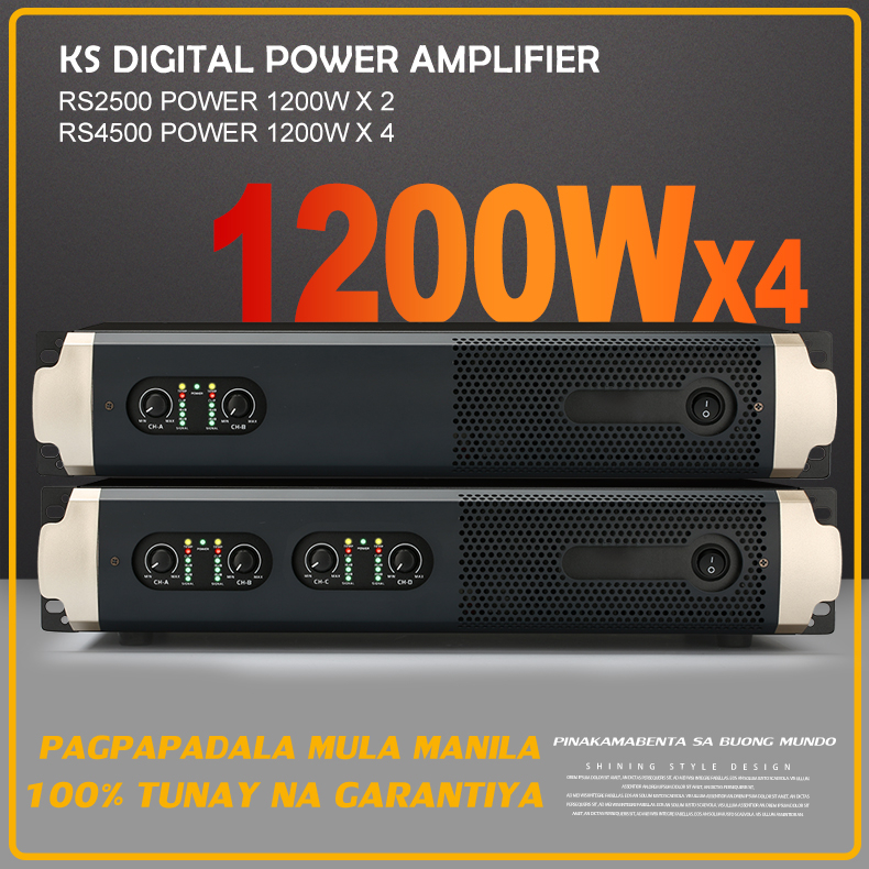 RS2500/RS4500 digital power amplifier 2/4 channel power amplifier 1200