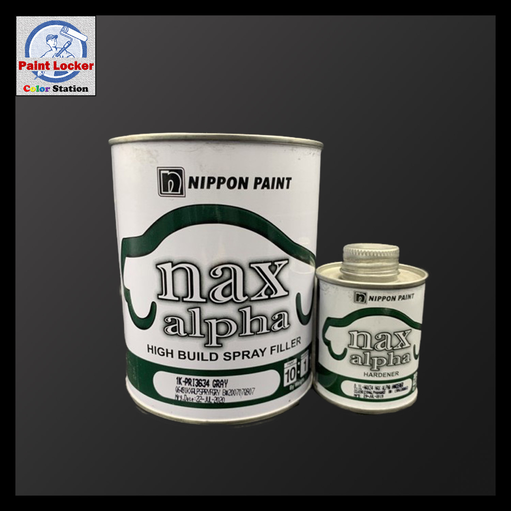 Nax Alpha High Build Spray Filler Gray with Hardener - 1 Liter | Shopee ...