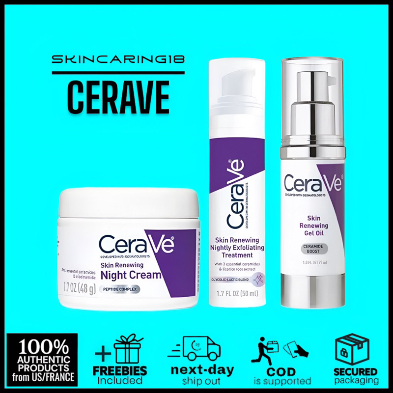 CERAVE Skin Renewing Nightly Exfoliating Traetmemt Night Cream Gel
