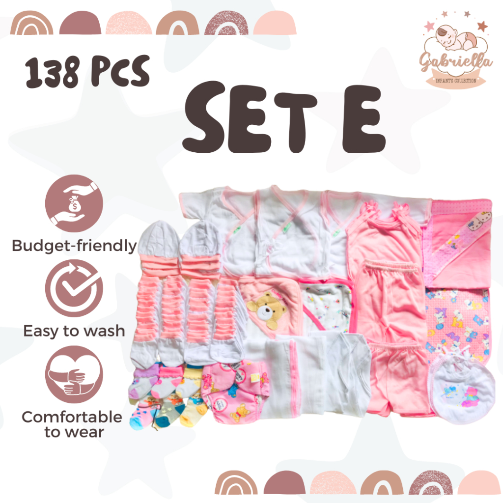 138pcs Newborn Baby Clothes Set E Barubaruan for Girls and Boys 0 to ...