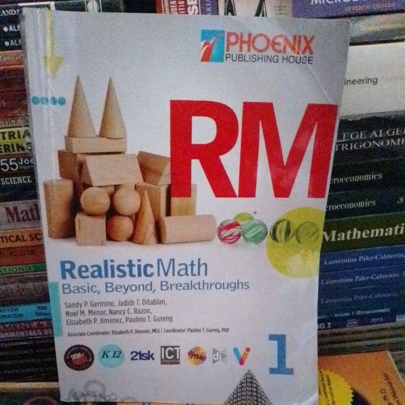 REALISTIC MATH 1(SECONDHAND) | Shopee Philippines