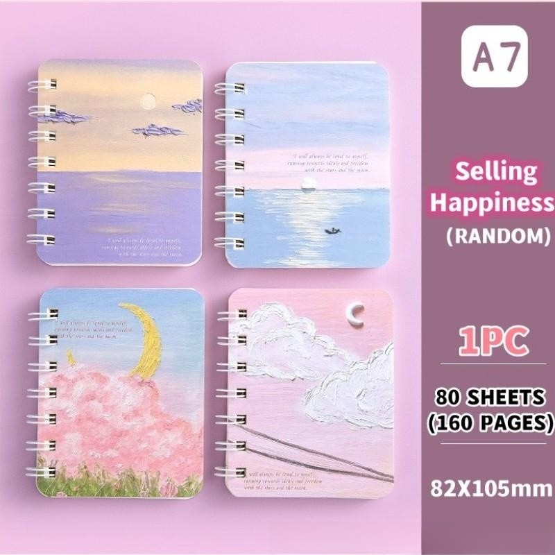 A7 Cartoon Coil Notepad Flip Mini Cute Spiral Notebook Cartoon Diary ...