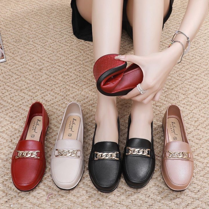 M M 825 korea Women doll shoes flat shoes loafers black shoes office wear fashion shoes Shopee Philippines