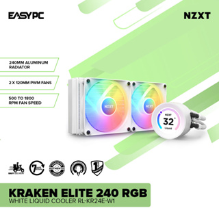 NZXT Kraken 240 120mm Fans + AIO 240mm Radiator Liquid Cooling