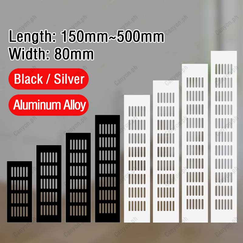 1/2Pcs Louvered Ventilation Grille Aluminum alloy Air Vent for Cabinet ...