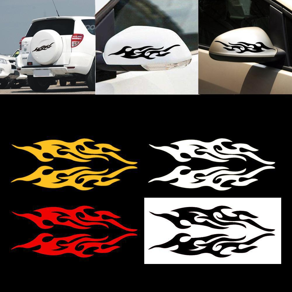 Diy motorcycle helmet Sticker Modified Flame Car Stickers Rearview