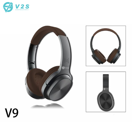 V2S V9 Wireless Bluetooth Headphone Extra Bass Stereo Headset With